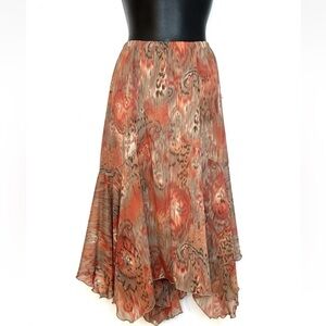 VTG NWT Worthington Woman Asymmetrical Skirt 20W Midi Flowy Fairy Western Y2K